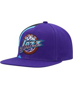 Мужская фиолетовая шляпа Snapback Utah Jazz Classics Retroline из твердой древесины Mitchell &amp; Ness