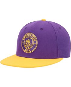 Мужская фиолетово-желтая приталенная кепка Manchester City America&apos;s Game Fan Ink