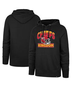 Мужской черный пуловер с капюшоном Kansas City Chiefs Headline &apos;47 Brand