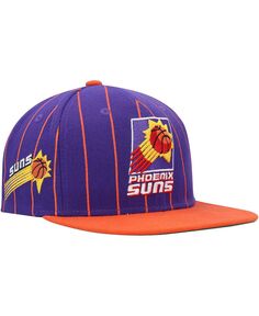 Мужская фиолетово-оранжевая шляпа Snapback Phoenix Suns Hardwood Classics в тонкую полоску Mitchell &amp; Ness
