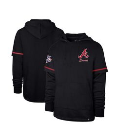 Мужской темно-синий пуловер с капюшоном Atlanta Braves Shortstop &apos;47 Brand