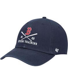 Мужская темно-синяя регулируемая кепка Boston Red Sox 2022 MLB для весенних тренировок с перекрестными костями &apos;47 Brand