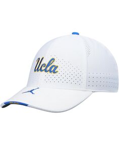Мужская фирменная белая регулируемая кепка UCLA Bruins 2021 Sideline Legacy91 Performance Jordan