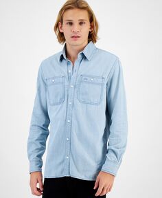 Мужская джинсовая рубашка с длинным рукавом Payton Sun + Stone