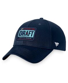 Мужская фирменная темно-синяя структурированная регулируемая кепка Seattle Kraken 2021 NHL Expansion Draft Fanatics