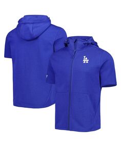 Мужская толстовка с молнией во всю длину и короткими рукавами Royal Los Angeles Dodgers Recruit LevelWear