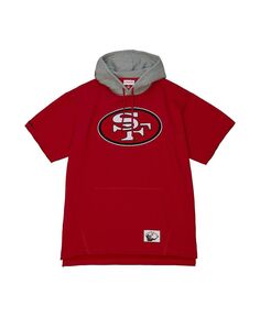 Мужская толстовка с короткими рукавами Scarlet San Francisco 49ers Postgame Mitchell &amp; Ness