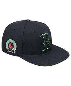 Мужская черная бейсболка Boston Red Sox 2004 World Series Champions Cooperstown Collection Neon Prism Snapback Hat Pro Standard
