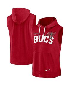 Мужской пуловер без рукавов с капюшоном Heather Red Tampa Bay Buccaneers Nike