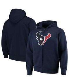 Мужская темно-синяя толстовка с молнией во всю длину и логотипом Houston Texans Primary G-III Sports by Carl Banks