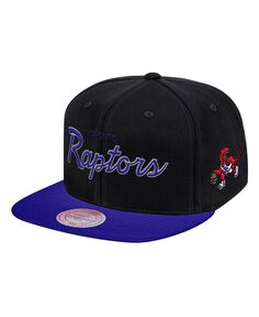 Мужская черная бейсболка Toronto Raptors Hardwood Classics MVP Team Script 2.0 Snapback Mitchell &amp; Ness