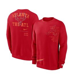 Мужской красный флисовый пуловер Atlanta Braves Statement Ball Game Nike