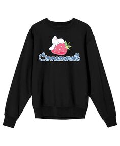 Мужской и женский черный пуловер с капюшоном Hello Kitty &amp; Friends Cinnamoroll Bioworld