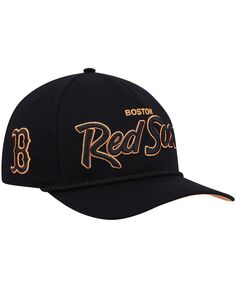 Мужская черная кепка Boston Red Sox Mango Undervisor Hitch Snapback &apos;47 Brand