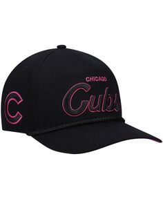 Мужская черная кепка Chicago Cubs &apos;47 Hitch Orchid Undervisor Snapback &apos;47 Brand