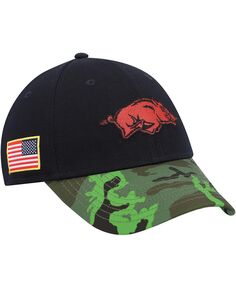 Мужская черная камуфляжная бейсболка Arkansas Razorbacks Veterans Day 2Tone Legacy91 Nike