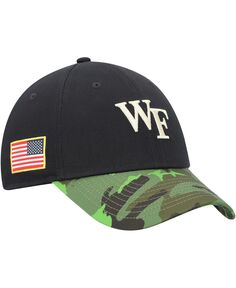 Мужская черная камуфляжная бейсболка Wake Forest Demon Deacons Veterans Day 2Tone Legacy91 Nike