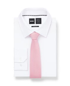 Мужской галстук из жаккардового плетения из чистого шелка с микроузором Hugo Boss