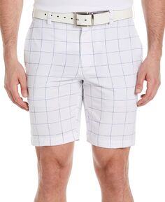 Мужские влагоотводящие эластичные шорты для гольфа в клетку космического цвета 9 дюймов PGA TOUR