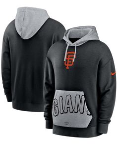 Мужской черный пуловер с капюшоном San Francisco Giants Heritage Tri-Blend Nike
