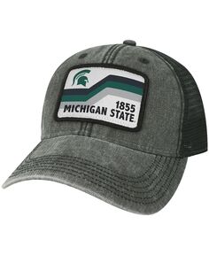 Мужская черная кепка Michigan State Spartans Sun &amp; Bars Dashboard Trucker Snapback Legacy Athletic