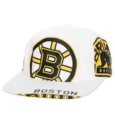 Мужская белая кепка Boston Bruins In Your Face Snapback Deadstock Mitchell &amp; Ness