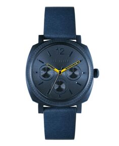 Мужские часы Caine с синим кожаным ремешком, 42 мм Ted Baker