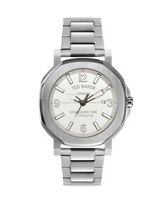 Мужские часы Actonn серебристого цвета с браслетом из нержавеющей стали, 44 мм Ted Baker