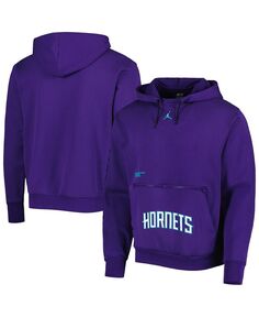 Мужской брендовый фиолетовый пуловер с капюшоном Charlotte Hornets Courtside Statement Edition Jordan