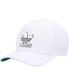 Мужская белая современная шляпа Snapback с изогнутым краем adidas