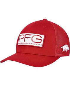 Мужская кепка Cardinal Arkansas Razorbacks PFG Hooks Flex Hat Columbia