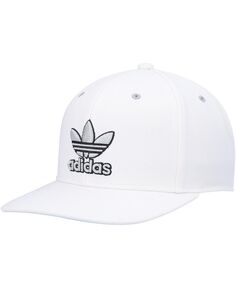 Мужская белая современная шляпа Snapback с изогнутым краем adidas