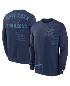 Мужской флисовый пуловер темно-синего цвета New York Yankees Statement Ball Game, толстовка Nike