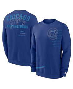 Мужской флисовый пуловер свитшот Royal Chicago Cubs Statement Ball Game Nike