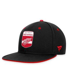 Мужская черная фирменная кепка Snapback для драфта НХЛ 2023 Detroit Red Wings Fanatics