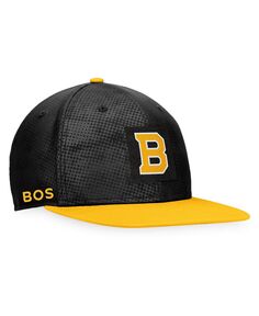 Мужская кепка Snapback с фирменным черным и золотым логотипом Boston Bruins Authentic Pro Alternate Logo Fanatics