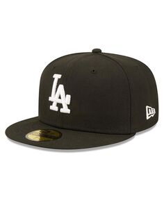 Мужская черная приталенная шляпа с логотипом команды Los Angeles Dodgers 59FIFTY New Era