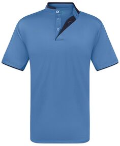 Мужская рубашка-поло на пуговицах с коротким рукавом и контрастной окантовкой Mio Marino