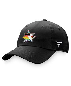 Мужская черная регулируемая кепка с логотипом команды San Jose Sharks Pride Fanatics