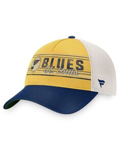 Мужская фирменная кепка Snapback цвета золотистого и королевского цвета St. Louis Blues True Classic Retro Trucker Snapback Fanatics