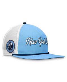 Мужская фирменная голубая и белая кепка для гольфа New York City FC True Classic Snapback Fanatics