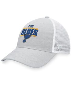 Мужская кепка Snapback с фирменным логотипом Heather Grey, White St. Louis Blues Team Trucker Fanatics