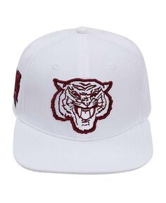 Мужская белая шерстяная шляпа Morehouse Maroon Tigers Mascot Evergreen Snapback Pro Standard