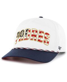 Мужская белая шляпа Snapback с надписью San Diego Padres Flag Script Hitch Snapback &apos;47 Brand