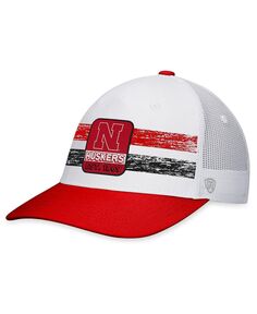 Мужская белая, алая шляпа Nebraska Huskers Retro Fade Snapback Top of the World