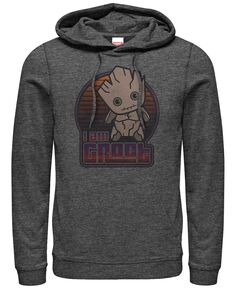 Мужские Стражи Галактики Marvel Kawaii «Я Грут», пуловер с капюшоном Fifth Sun