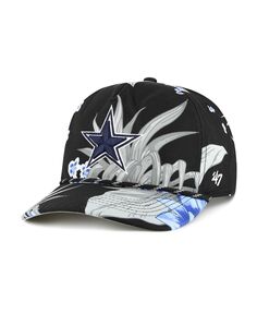Мужская черная регулируемая шляпа Dallas Cowboys Dark Tropic Hitch &apos;47 Brand