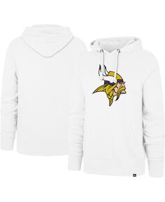 Мужской белый пуловер с капюшоном Minnesota Vikings Imprint Headline &apos;47 Brand