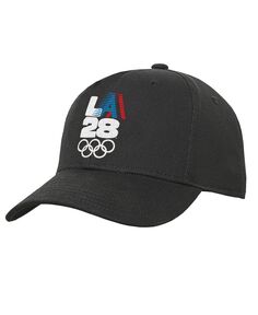 Мужская черная регулируемая шляпа в ретро-полоску для летних Олимпийских игр LA28 Outerstuff