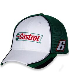 Мужская белая, охотничья зеленая регулируемая шляпа Brad Keselowski Castrol Element Mesh Rfk Racing